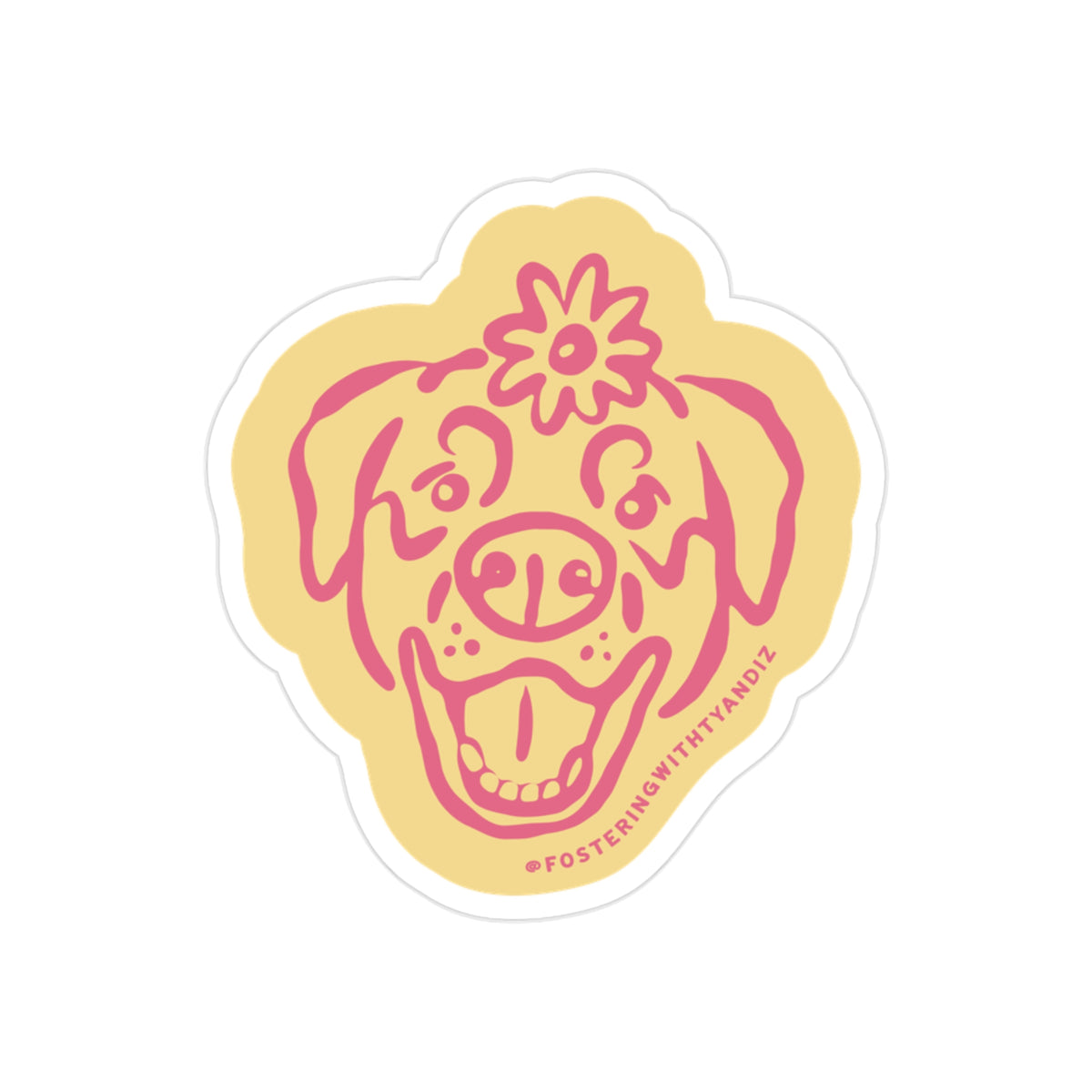 Riggley Die-Cut Outdoor Sticker — Transparent Weatherproof Dog Face Sticker