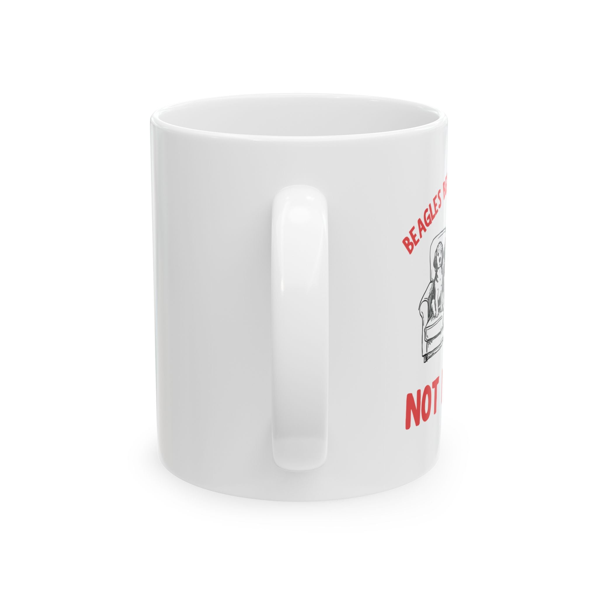 Ceramic Mug — Beagles On Couches Funny Dog Coffee Cup (11oz & 15oz)